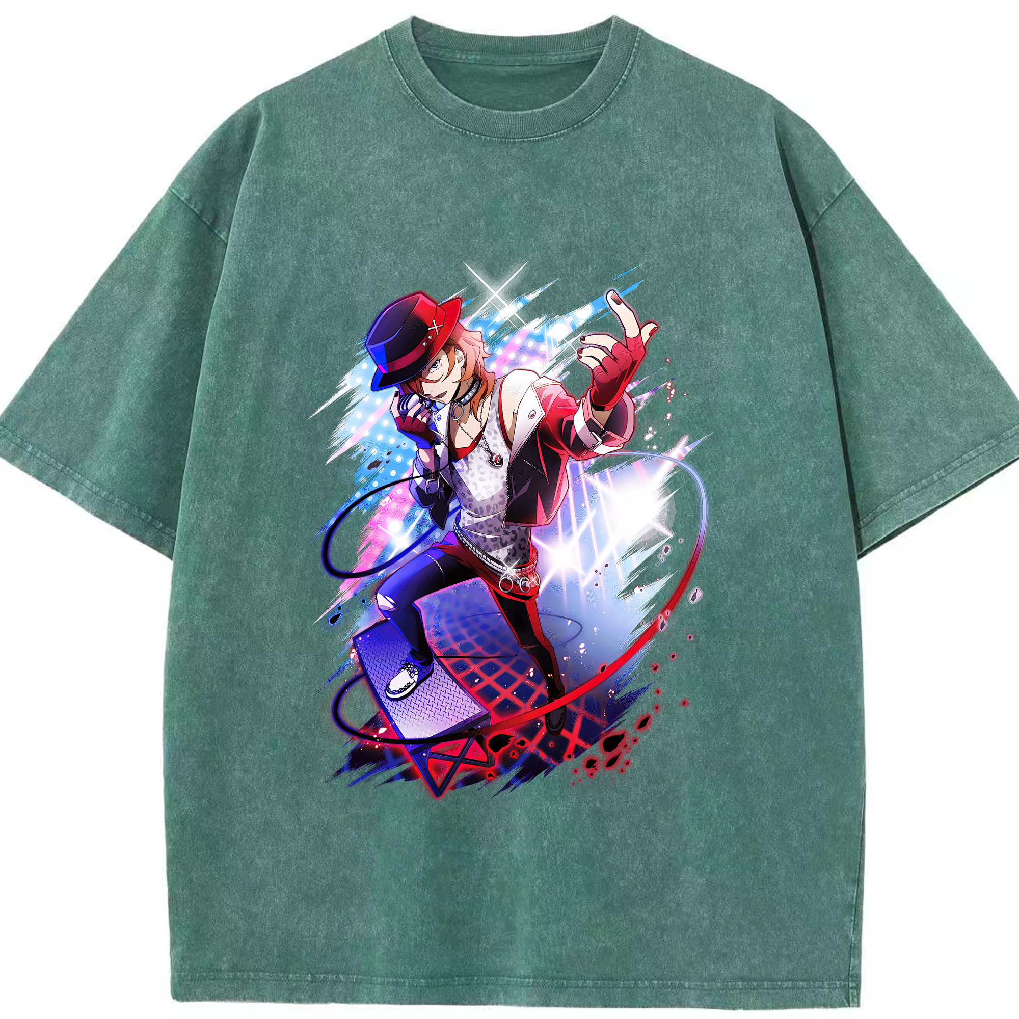 文豪ストレイドッグス Bungo Stray Dogs 綿100% ヴィンテージ風 半袖Tシャツ（フロントプリント）